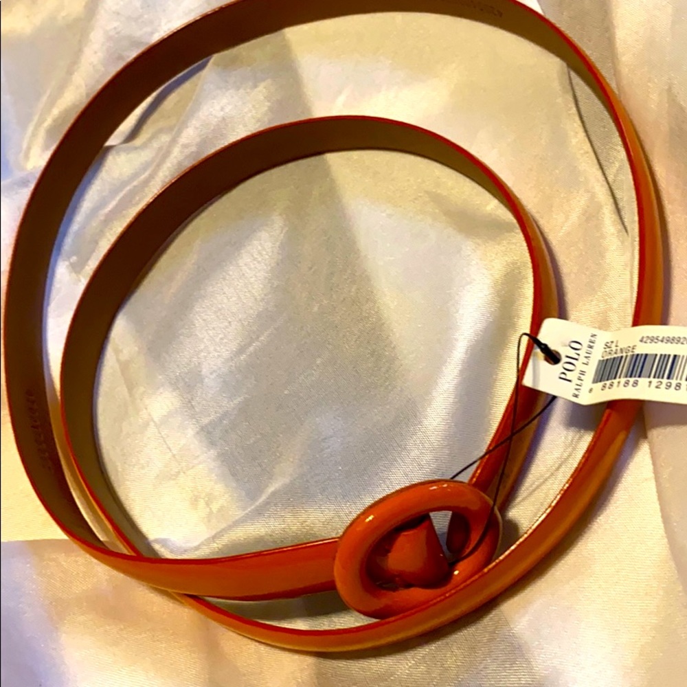 Thin Polo woman’s belt orange🍊size large brandnew
